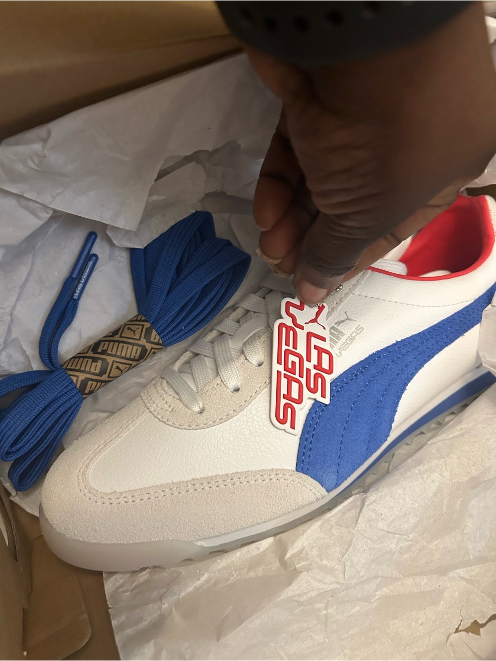 Puma Women’s Size 7 Las Vegas Red And Blue Sneakers